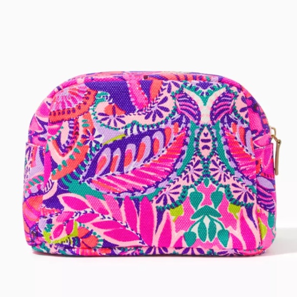Lilly Pulitzer Printed Cosmetic Pouch Perfect Make Up Bag - Picture 3 of 3